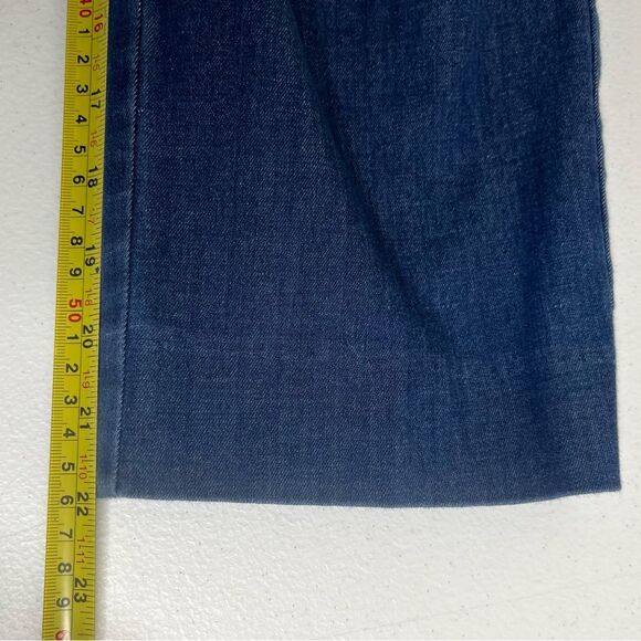 Boston Proper Blue Denim Cropped Jeggings Side Zip Skinny Jeans Women Size 14 - Picture 13 of 13